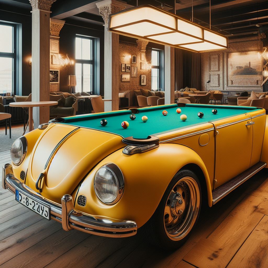 Volkswagen Inspired Pool Table: Retro Design Ideas