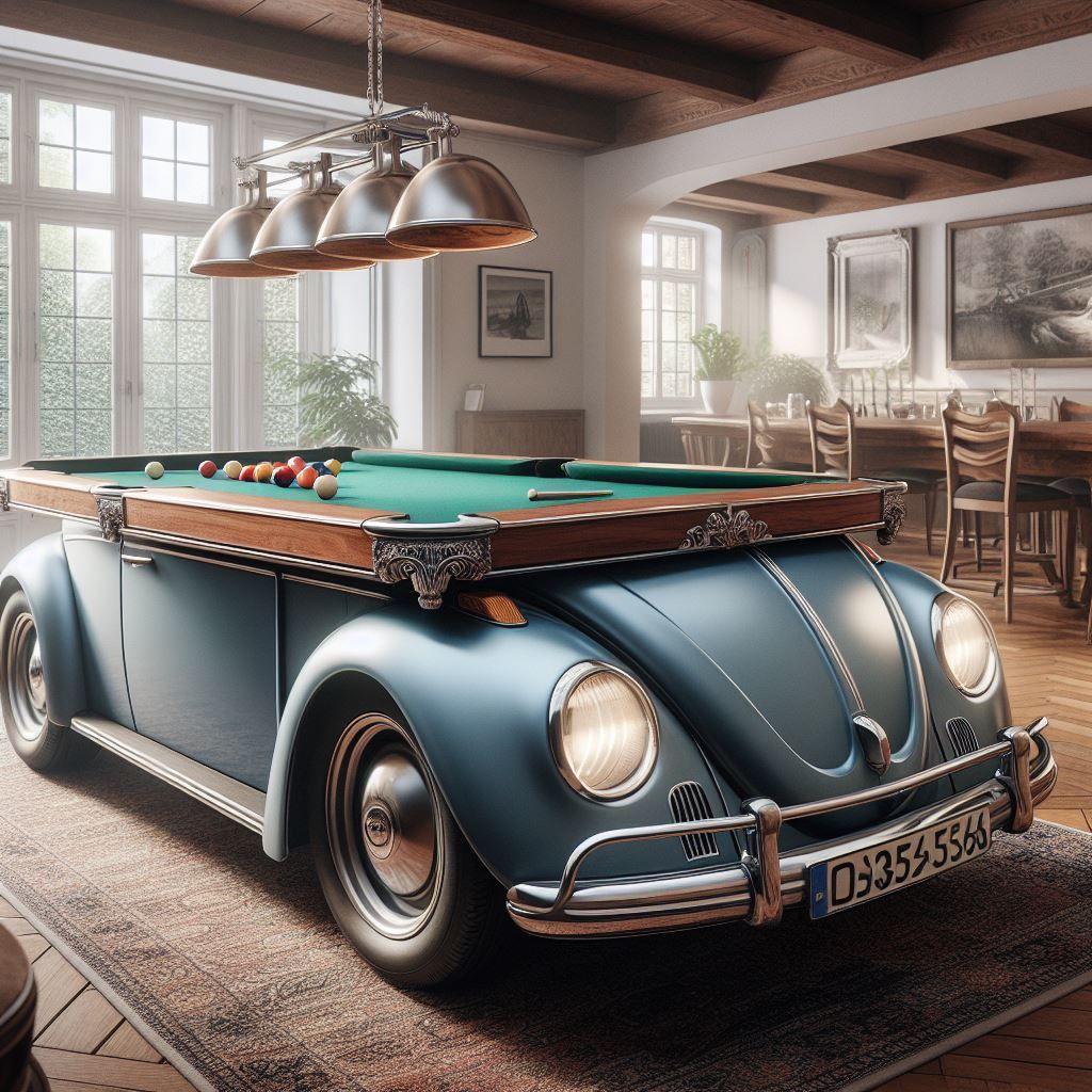 Volkswagen Inspired Pool Table: Retro Design Ideas