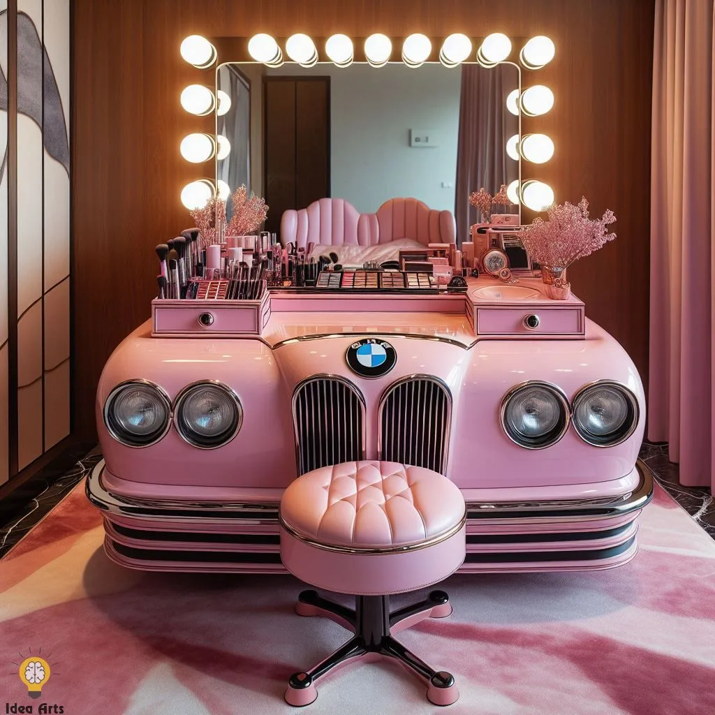 BMW Inspired Pink Makeup Table Designs: Unveiling Elegance