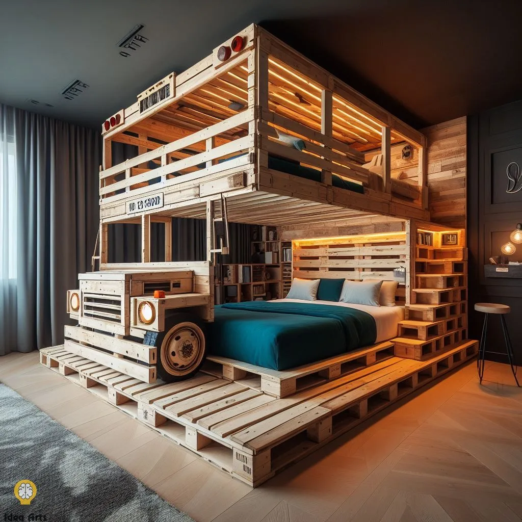 Bus Inspired Pallet Bunk: Step by Step Guide
