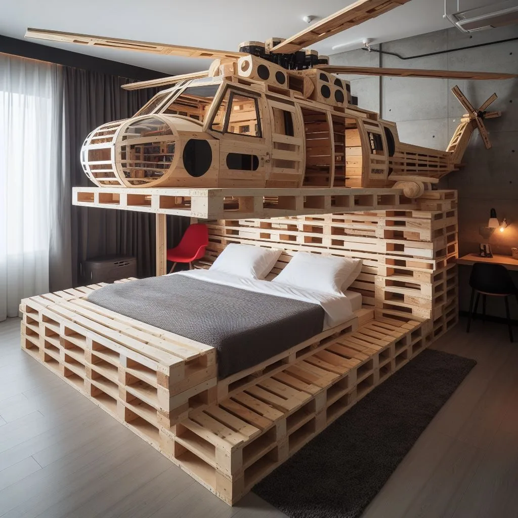 Helicopter Inspired Pallet Bunk Bed: Creative Designs & Safety Tips