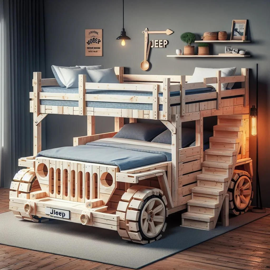 Jeep Inspired Pallet Bunk Bed: Unique Design & DIY Tips