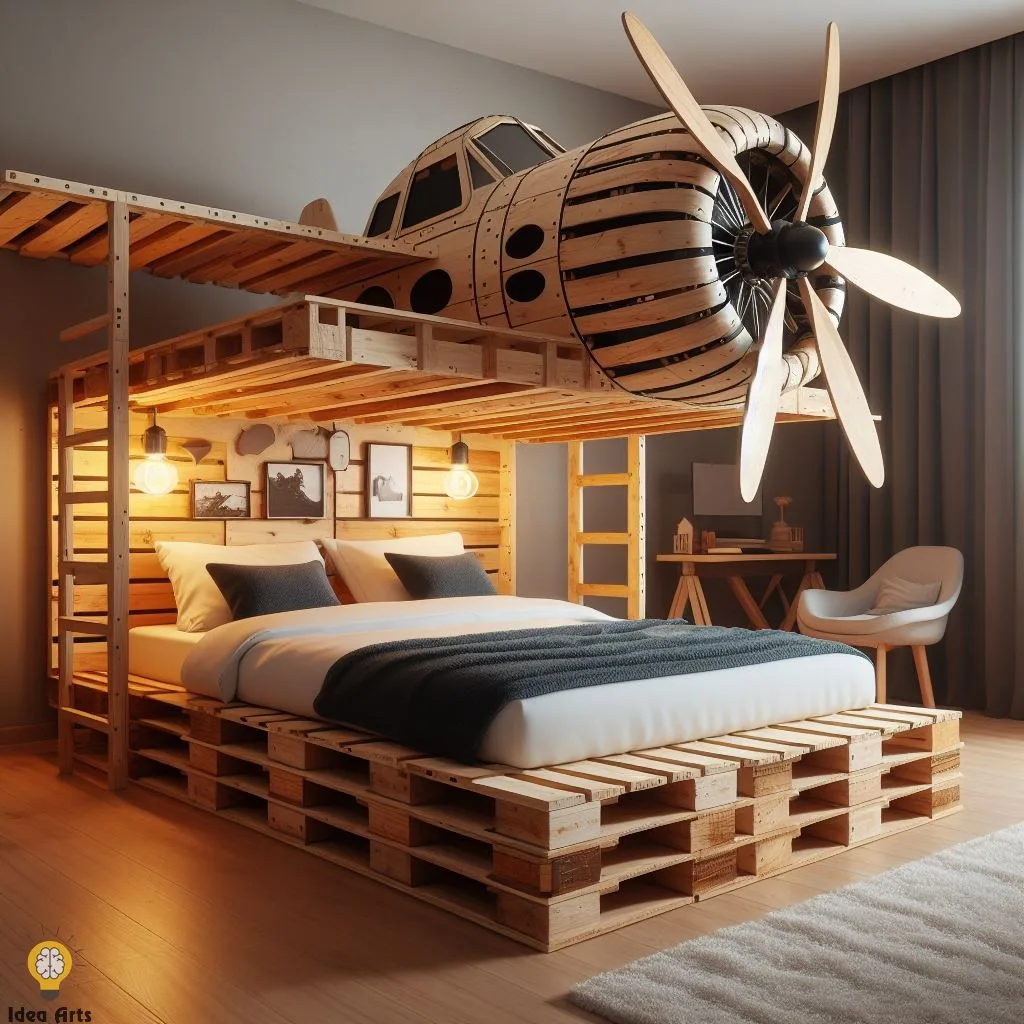 Propeller Plane Inspired Pallet Bunk Bed Design: Step-by-Step Guide