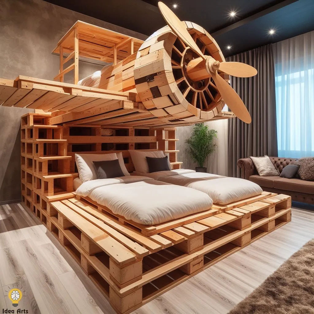 Propeller Plane Inspired Pallet Bunk Bed Design: Step-by-Step Guide