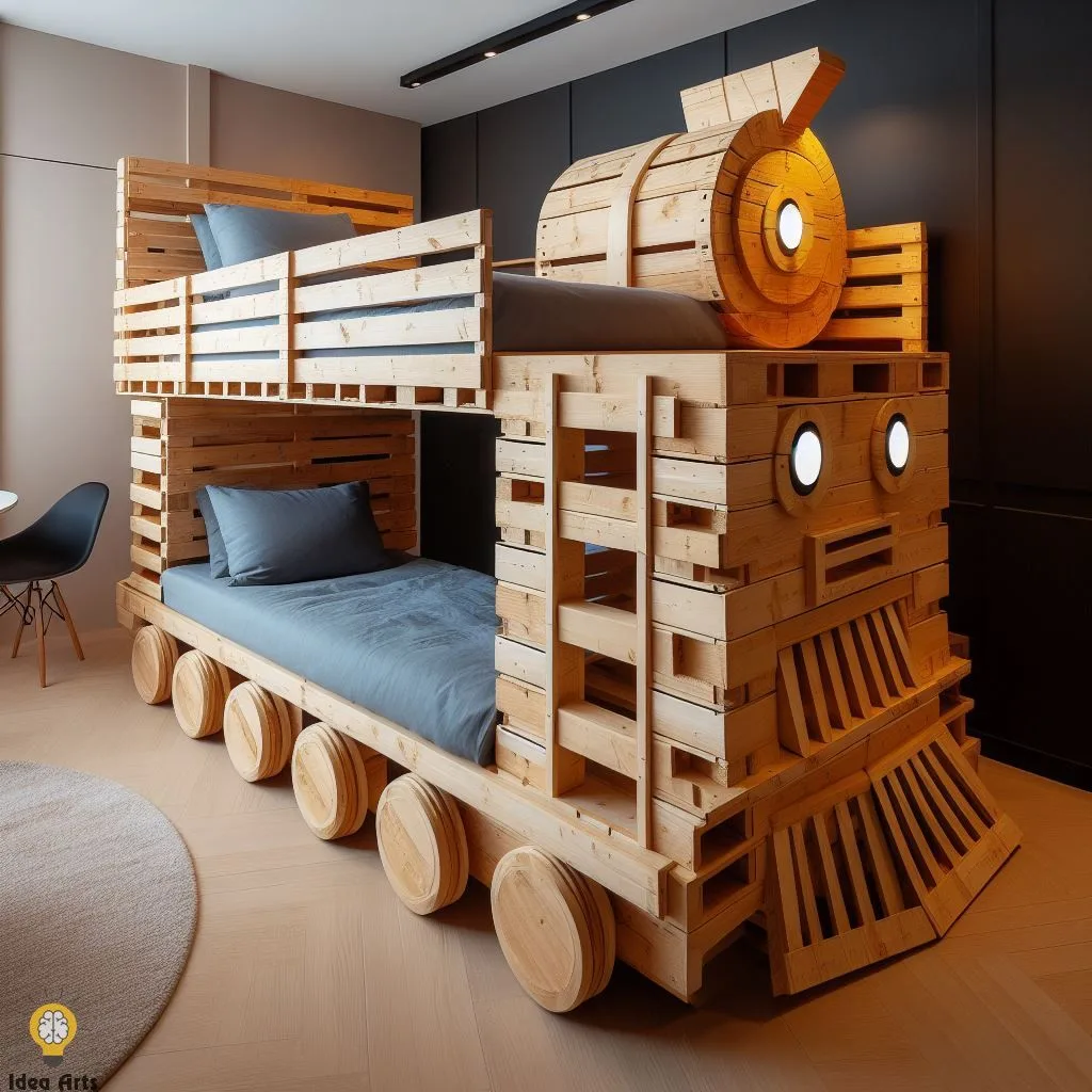 Train Inspired Pallet Bunk Bed Design: Step by Step Guide
