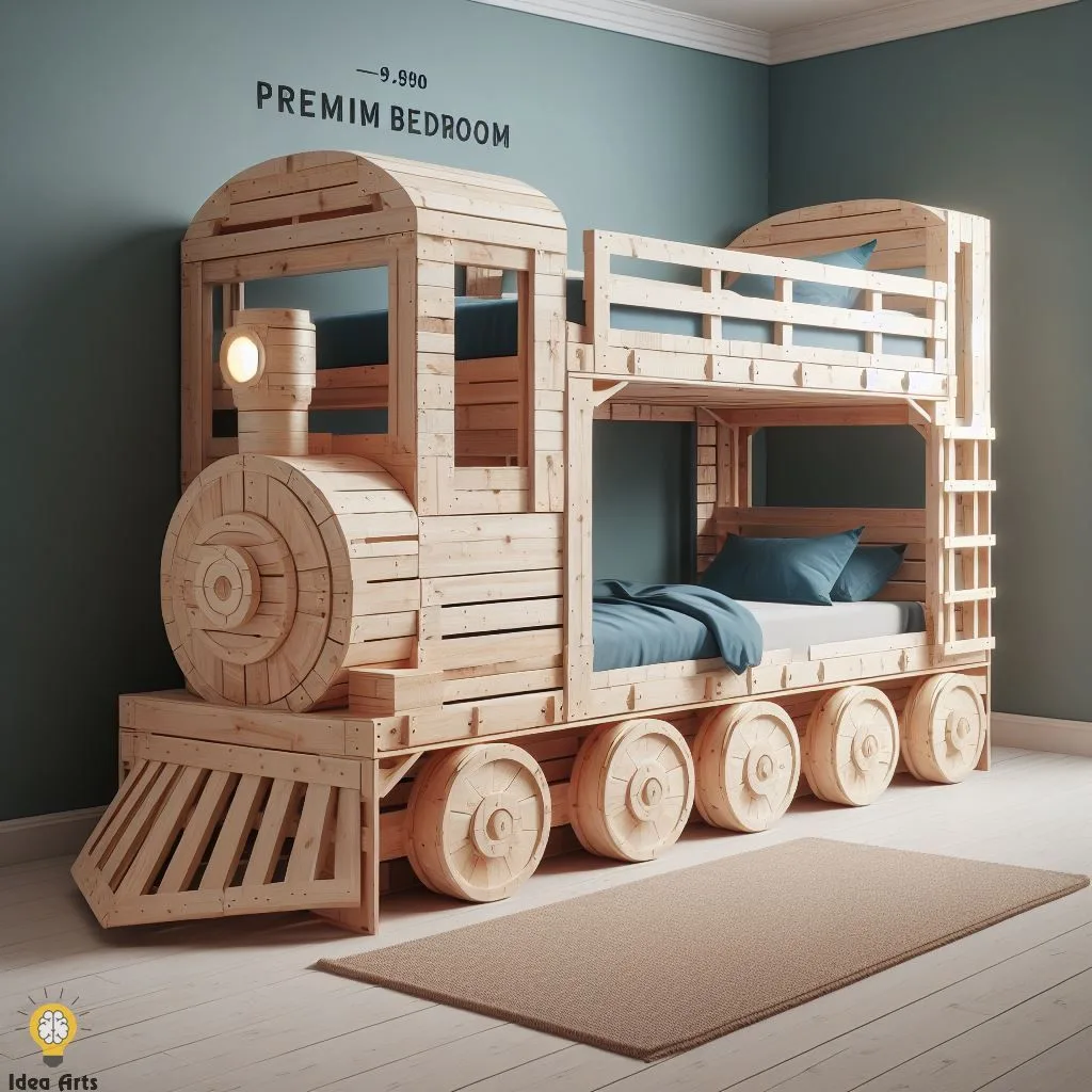 Train Inspired Pallet Bunk Bed Design: Step by Step Guide