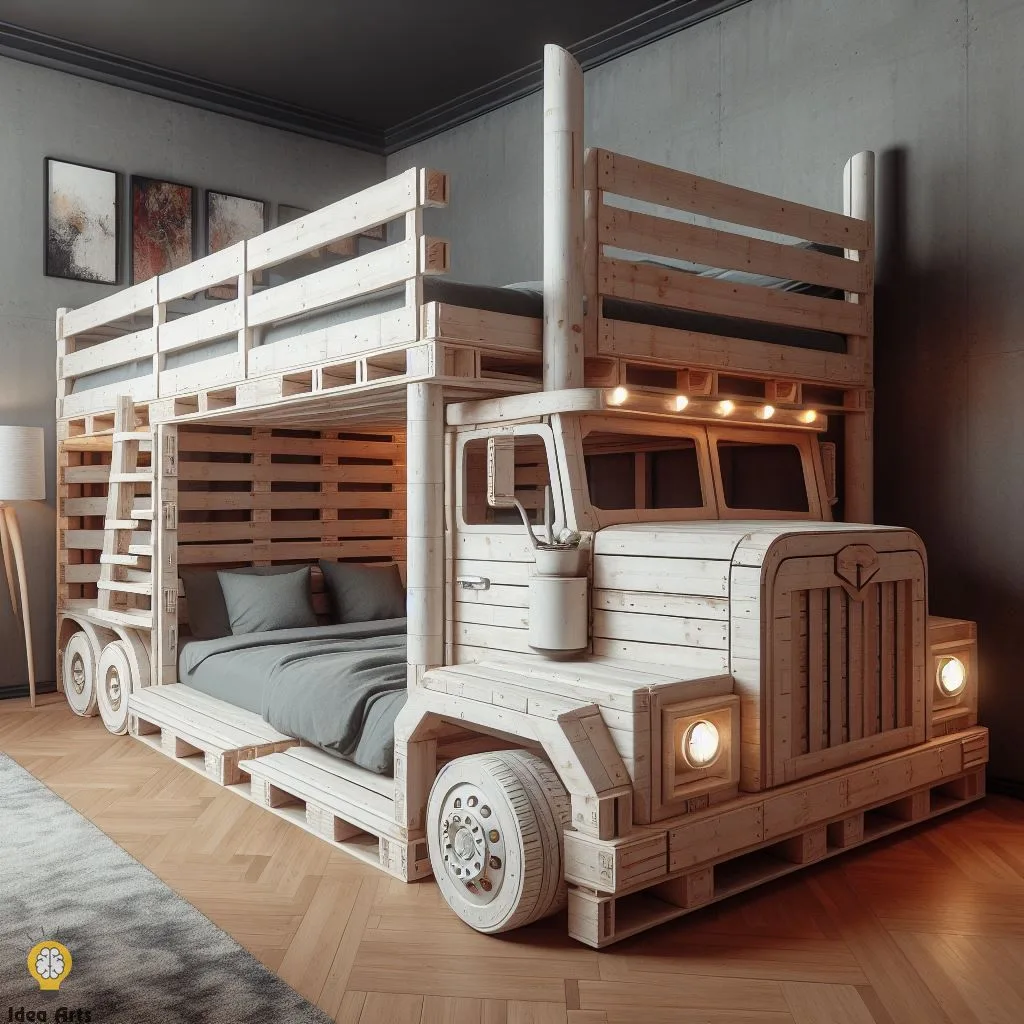 Truck Inspired Pallet Bunk Bed: Step by Step Guide