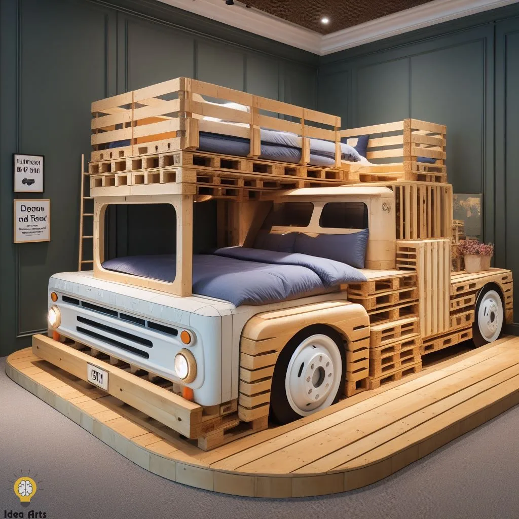 Truck Inspired Pallet Bunk Bed: Step by Step Guide