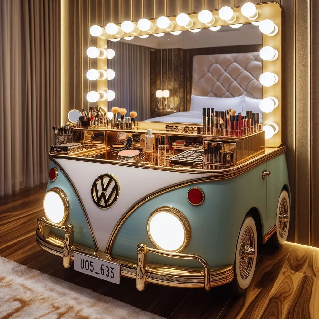 Volkswagen Inspired Makeup Table Designs: Nostalgic Charm & Styling Ideas