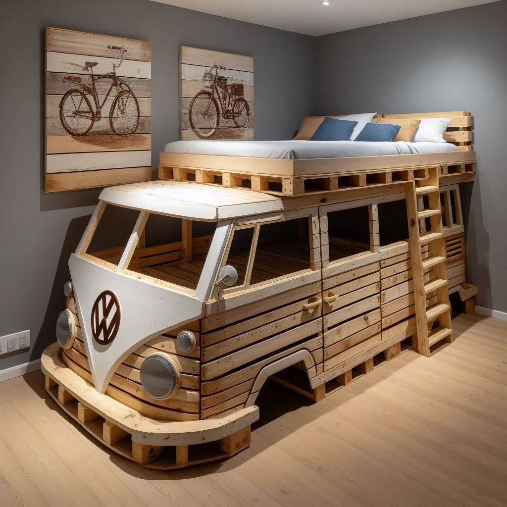 Volkswagen Wooden Pallet Bunk Bed: DIY Steps & Design Trends