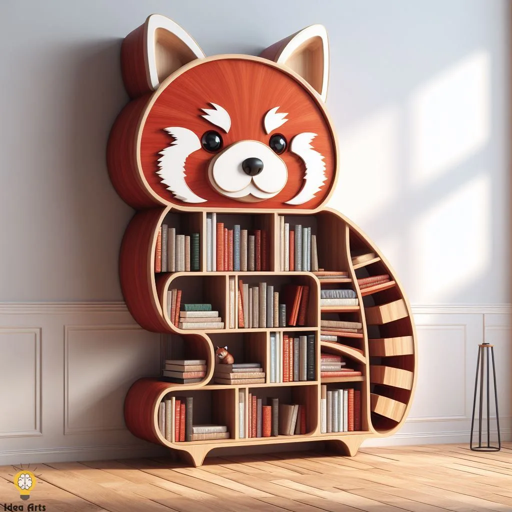 Red Panda Shaped Bookshelf Design: Unveiling Unique Animal Furnishings