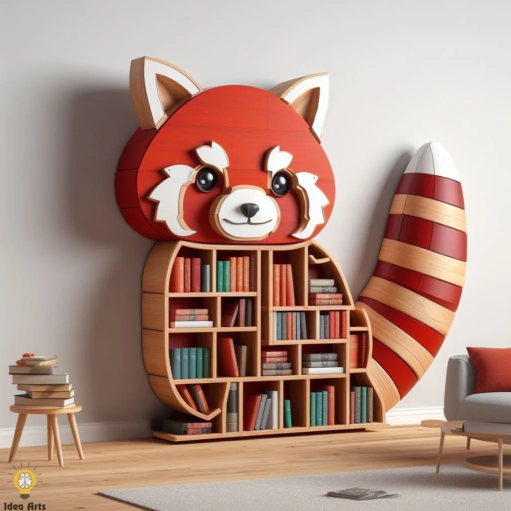 Red Panda Shaped Bookshelf Design: Unveiling Unique Animal Furnishings