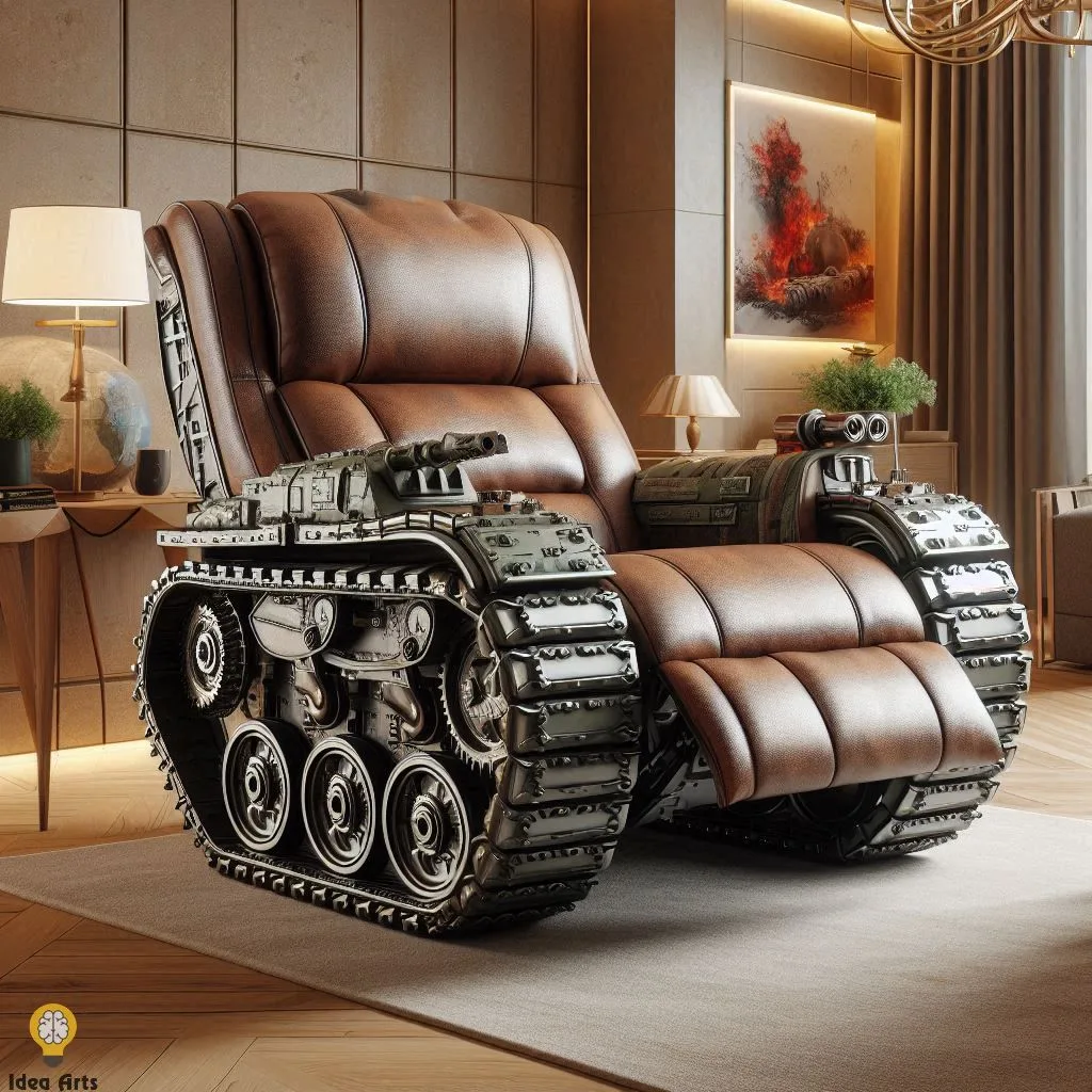 Tank-Inspired Recliner Chair – Aesthetic Armored Comfort