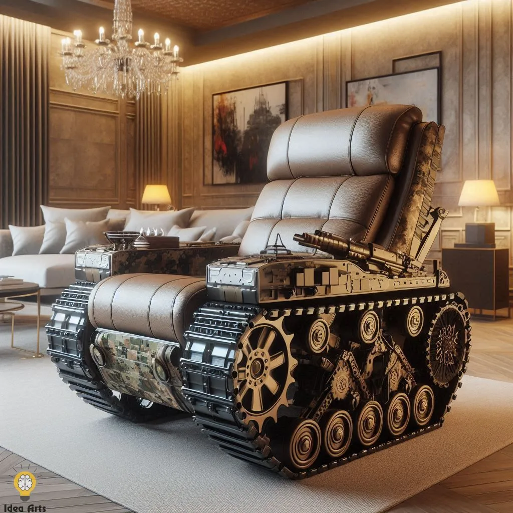 Tank-Inspired Recliner Chair – Aesthetic Armored Comfort