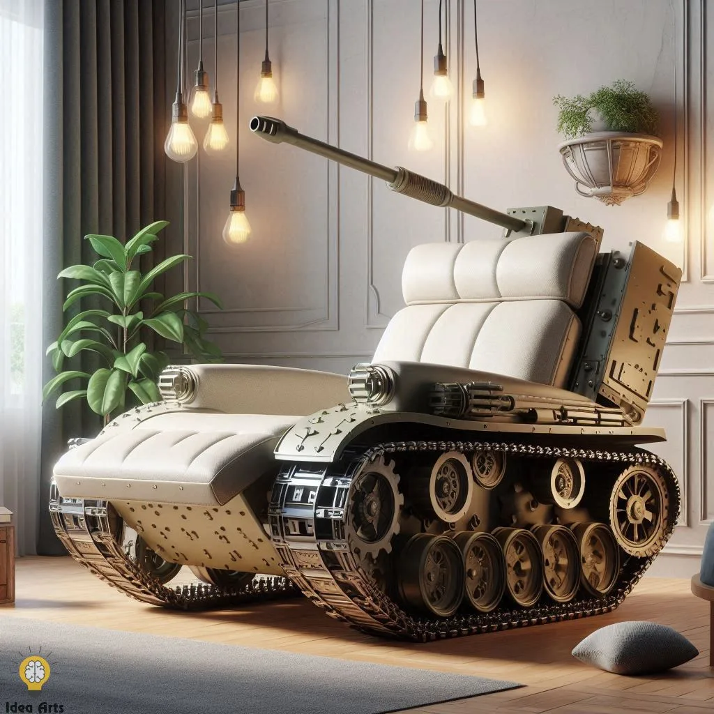 Tank-Inspired Recliner Chair – Aesthetic Armored Comfort