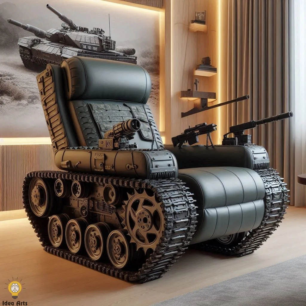 Tank-Inspired Recliner Chair – Aesthetic Armored Comfort